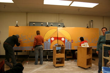 assembly of mural pieces 